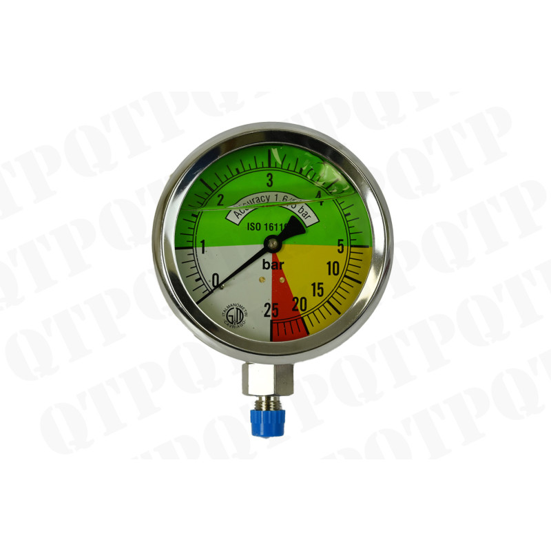 Pressure Gauge Sprayer 1/4 BSP 100mm Diameter tracteur Jauges 100082 - photo cover